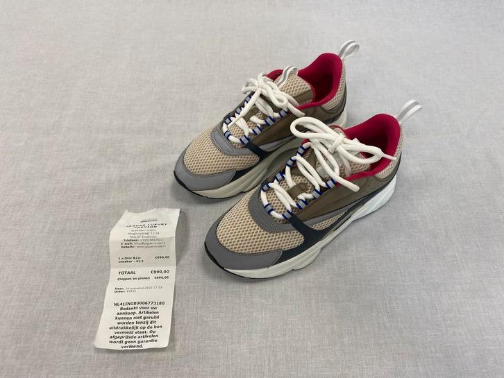 Dior B22 Beige/Grey/Pink Size 41,5, Kleding | Heren, Schoenen, Zo goed als nieuw, Sneakers of Gympen, Overige kleuren, Verzenden