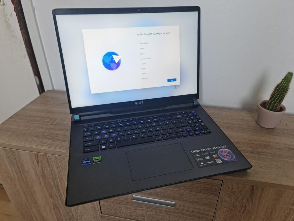 MSI Vector Gaming Laptop RTX4090 | 32GB | 4TB | Core i9, Computers en Software, Windows Laptops, Ophalen, Gebruikt, Met videokaart