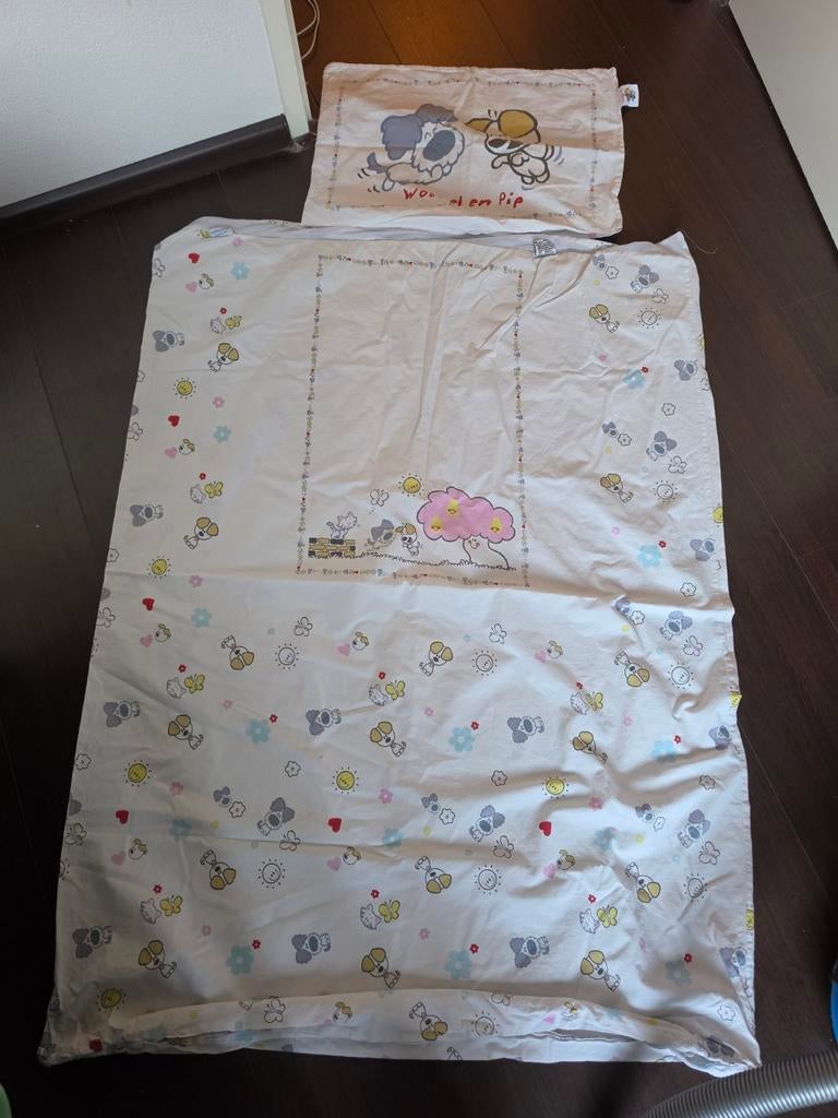 Woezel en Pip peuterdekbed overtrek, Kinderen en Baby's, Kinderkamer | Beddengoed, Gebruikt, Jongetje of Meisje, Wit, Dekbedovertrek