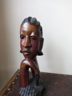 mooi uit hout gesneden vrouw beeld 28 cm, Ophalen of Verzenden