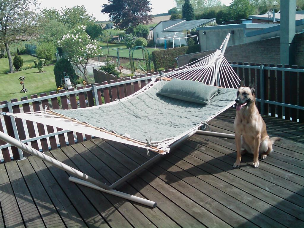 Hangmat 2-pers. Erg weinig gebruikt zo goed als nieuw!, Meerpersoons, Ophalen of Verzenden, Zo goed als nieuw, Met standaard