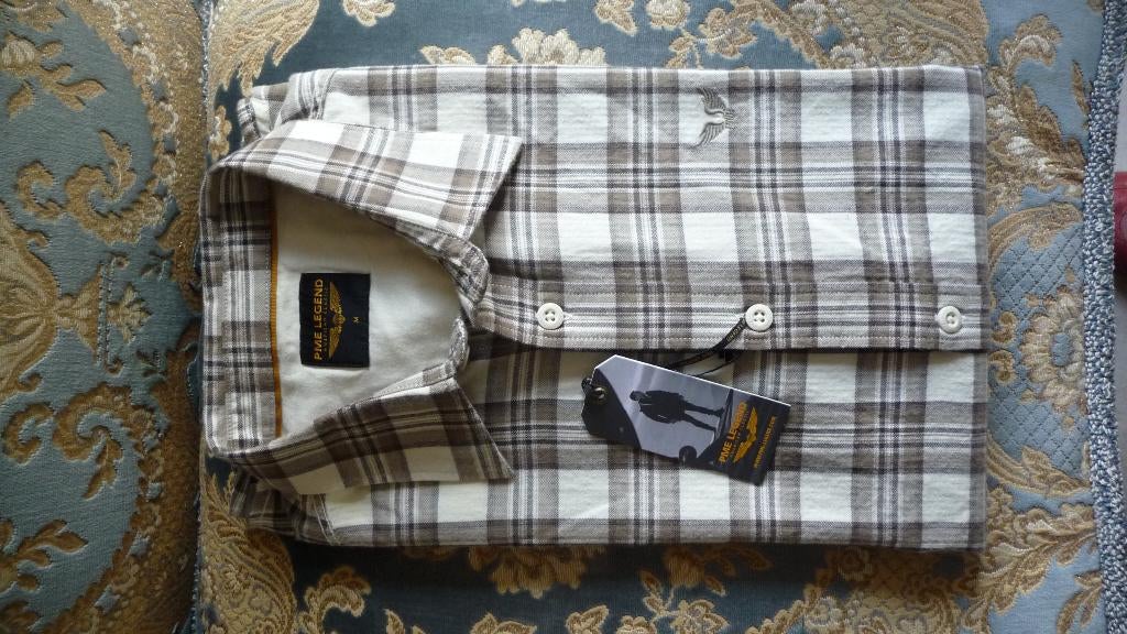 10.) PME Legend – M Groen/beige ruit, Kleding | Heren, Overhemden, Overige kleuren, Nieuw, Pme Legend, Halswijdte 39/40 (M)