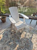 Witte Adirondack deckchair - Zo goed als nieuw, Tuin en Terras, Tuinstoelen, Ophalen, Zo goed als nieuw, Hout
