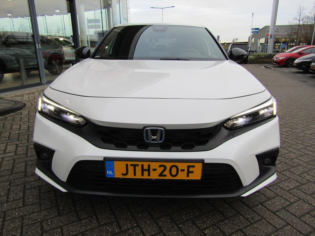 Honda Civic 2.0 HYBRID 184PK eCVT Sport, Auto's, Honda, Stof, Gebruikt, Parkeercamera, Wit