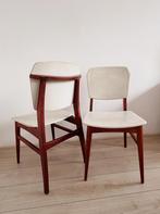 SET VAN 2 VINTAGE EETKAMERSTOELEN | SKAI BEKLEDING, Ophalen, Twee, Overige kleuren, -