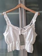 Costes crop top peplum top, Maat 38/40 (M), Verzenden, Wit, Nieuw