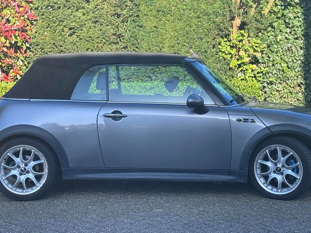 Mini Cooper S Cabrio R52 Turbo 2005 Grijs, Auto's, Voorwielaandrijving, Zwart, 4 cilinders, Cabriolet