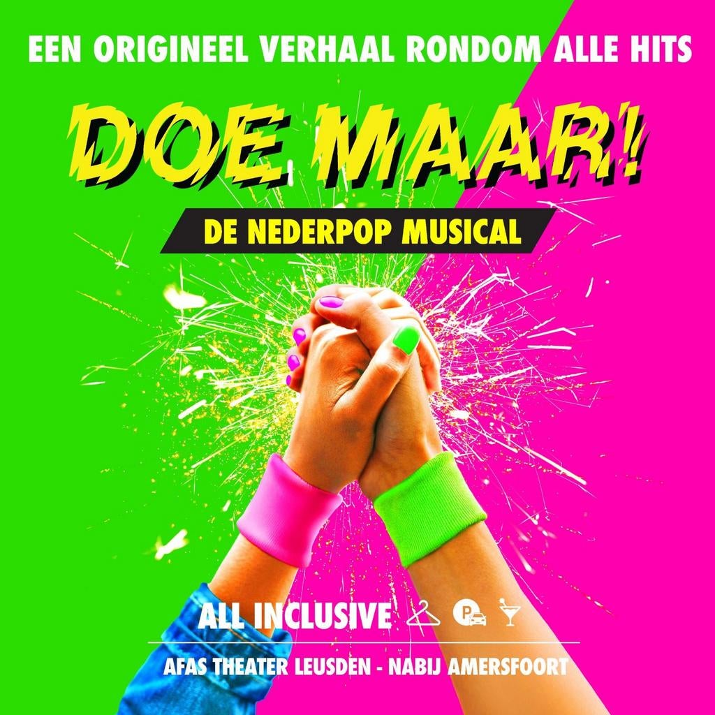 Tickets Doe Maar de musical 1e rang - april/mei/juni/juli, Tickets en Kaartjes, Twee personen, April