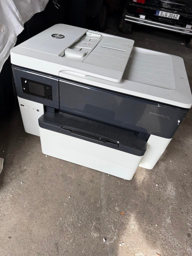 HP OfficeJet Pro 7740.   DEFECT.   Opknappen, Ophalen, Faxen, Inkjetprinter, All-in-one