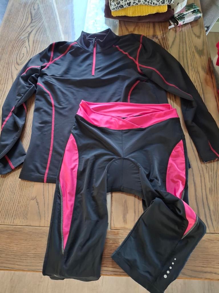 Fiets broek en shirt, Maat 36 t/m 42, Ophalen of Verzenden, Zo goed als nieuw, Turnpak(je)