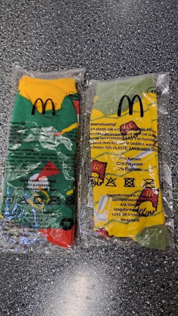 Mcdonalds sokken nieuw maat 43-46., Gebruiksvoorwerp, Mcdonalds, Nieuw, Ophalen of Verzenden