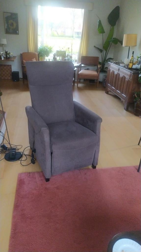 Bruine stoffen sta-op stoel Barocco, Huis en Inrichting, Ophalen of Verzenden, Zo goed als nieuw, Minder dan 75 cm, 50 tot 75 cm