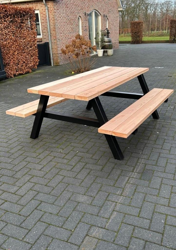Picknick tafel, Tuin en Terras, Picknicktafels, Ophalen, Rechthoekig, Hout