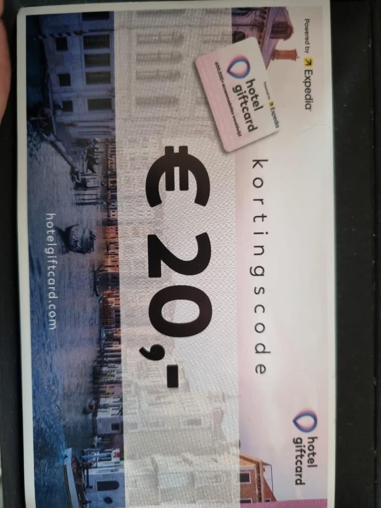 Hotel gift card - 20eur kortingcode, Twee personen, Kortingsbon, Overige typen