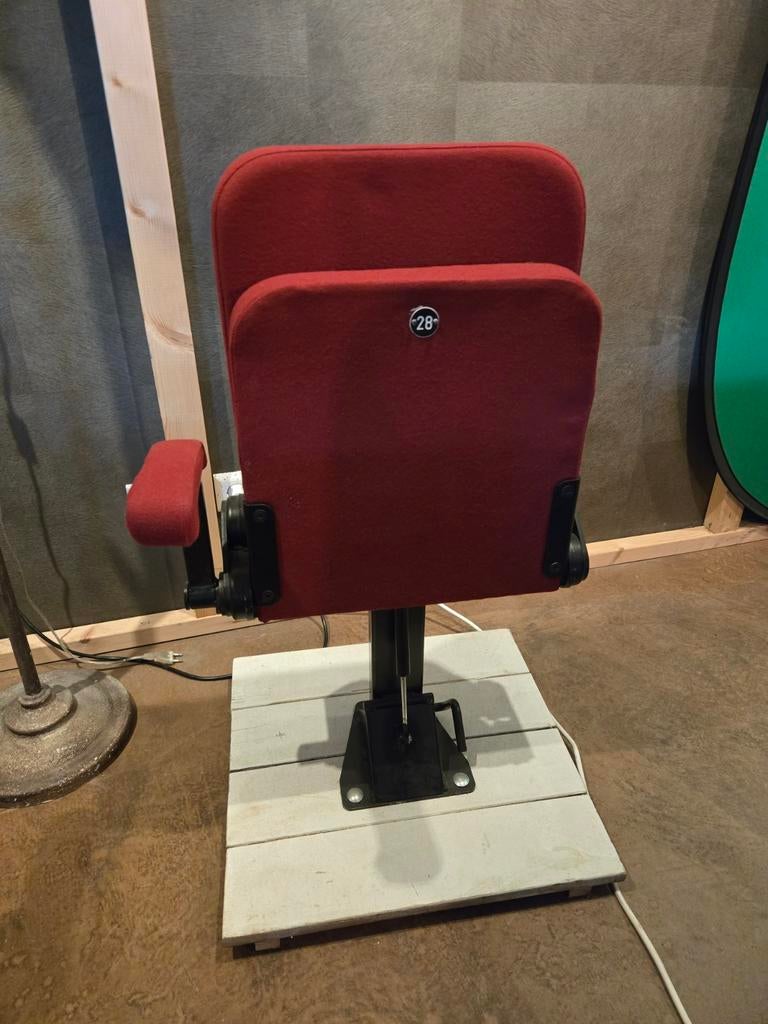 3 Bioscoopstoelen - Goede staat, Ophalen, Gebruikt, Drie, Stof