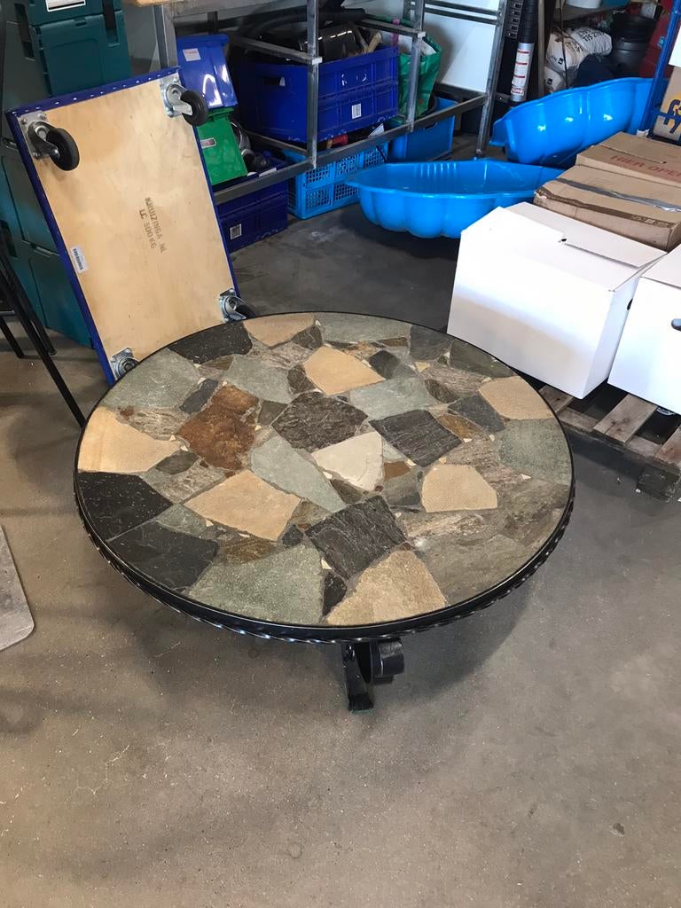 Prachtige salontafel van natuursteen vintage, F, X, G, T