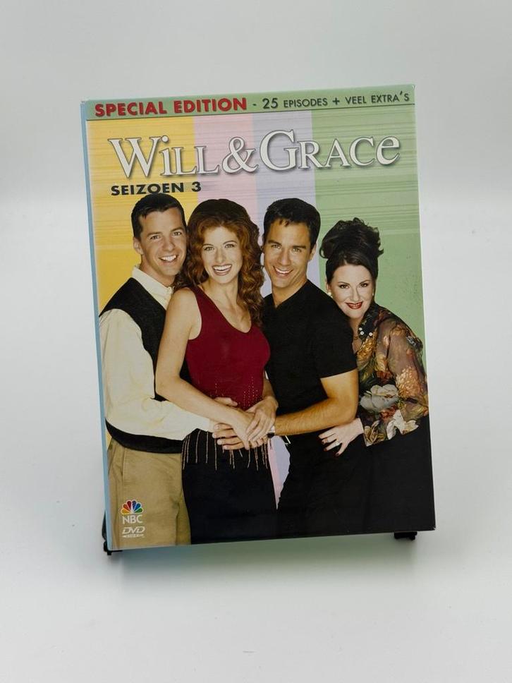 Will&grace seizoen 3 - dvd - gebruikssporen op discs, Cd's en Dvd's, Dvd's | Tv en Series, Zo goed als nieuw, Komedie, Alle leeftijden