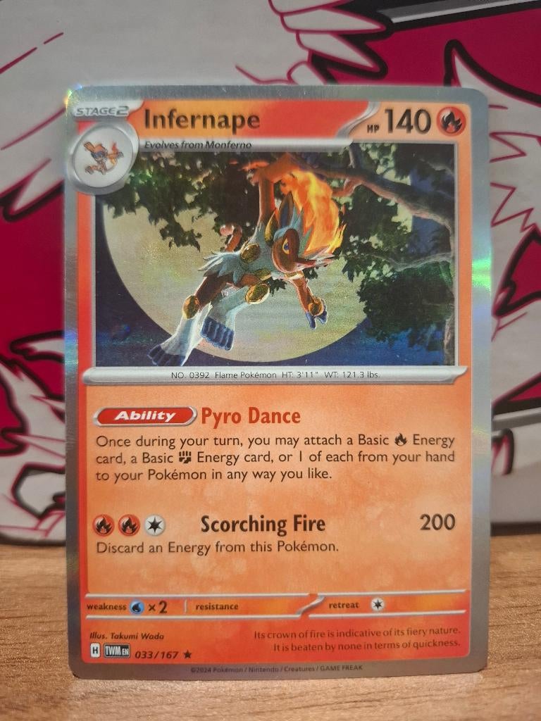Pokemon Infernape TWM 033/167 holo, Ophalen of Verzenden, Nieuw, Losse kaart