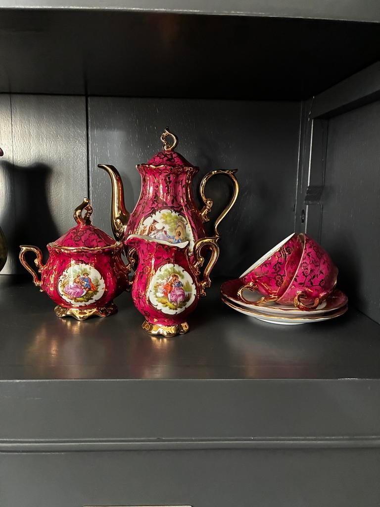 Wiesau Servies bladgoud, Ophalen of Verzenden
