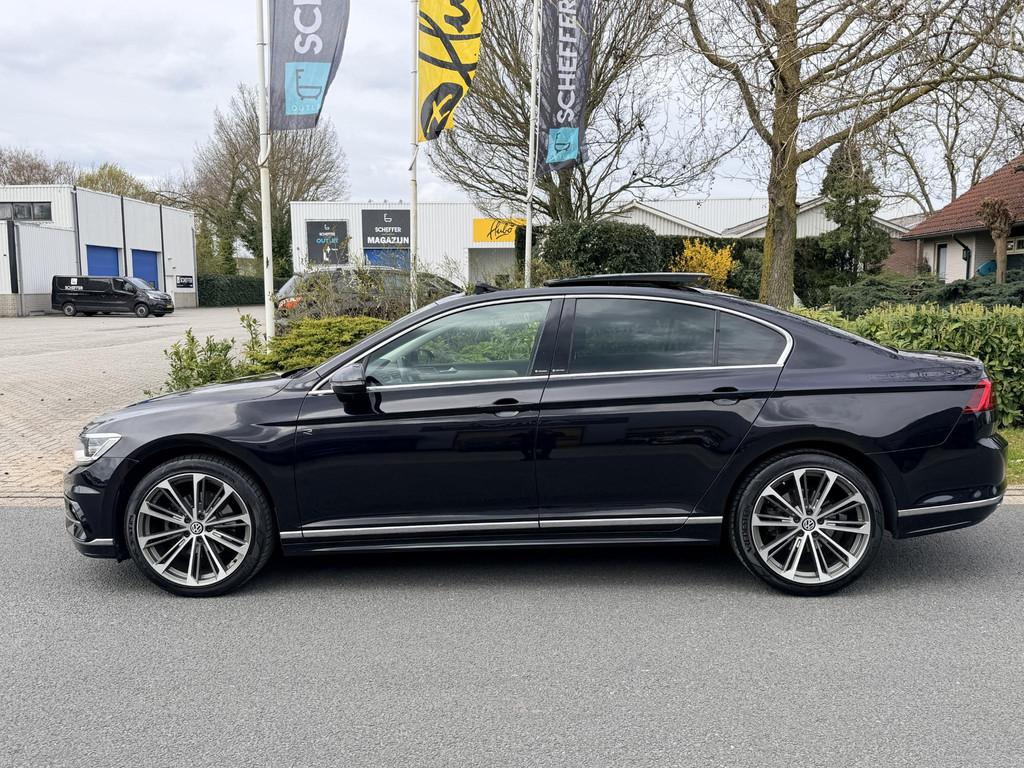 Volkswagen Passat 1.6 TDI 120PK DSG R-Line•Pano•Leder, Gebruikt, 4 cilinders, Zwart, Bedrijf