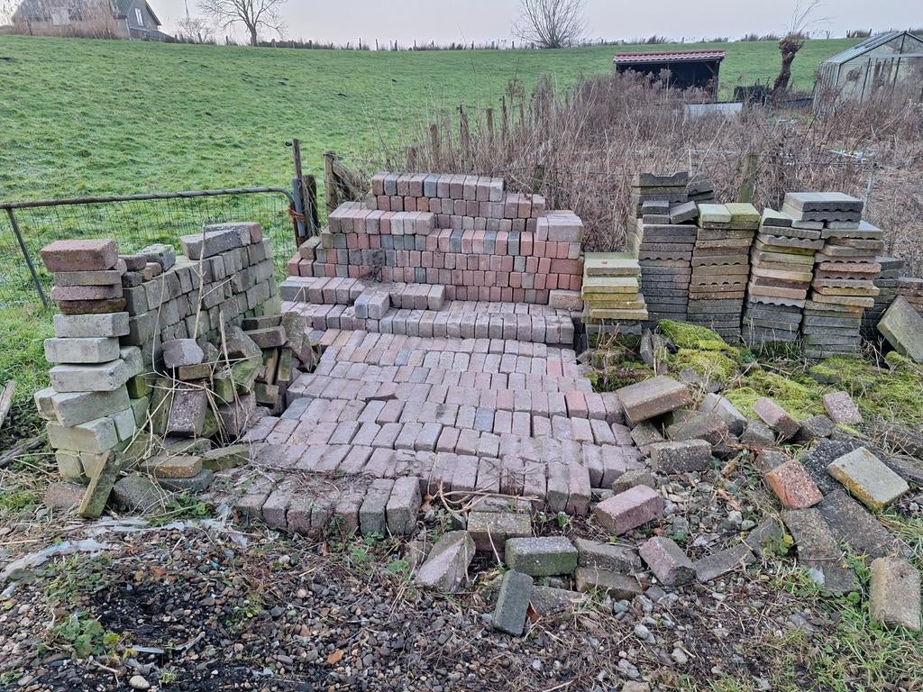 Gratis straatklinkers 20x10x8 - zelf ophalen, Tuin en Terras, Tegels en Klinkers, Ophalen