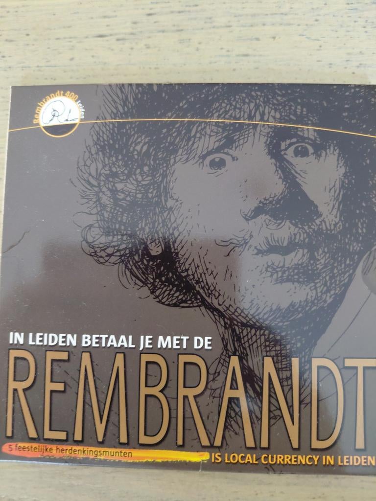 Rembrandt 400 jaar herdenkingsmunten Leiden (set van 5), Postzegels en Munten, Munten | Nederland, Ophalen of Verzenden, Koningin Beatrix