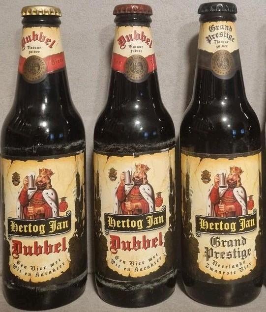 3x Hertog Jan: Dubbel mei '96 & nov '96, Grand Prestige '97, Verzamelen, Ophalen of Verzenden, Zo goed als nieuw, Flesje(s), Hertog Jan