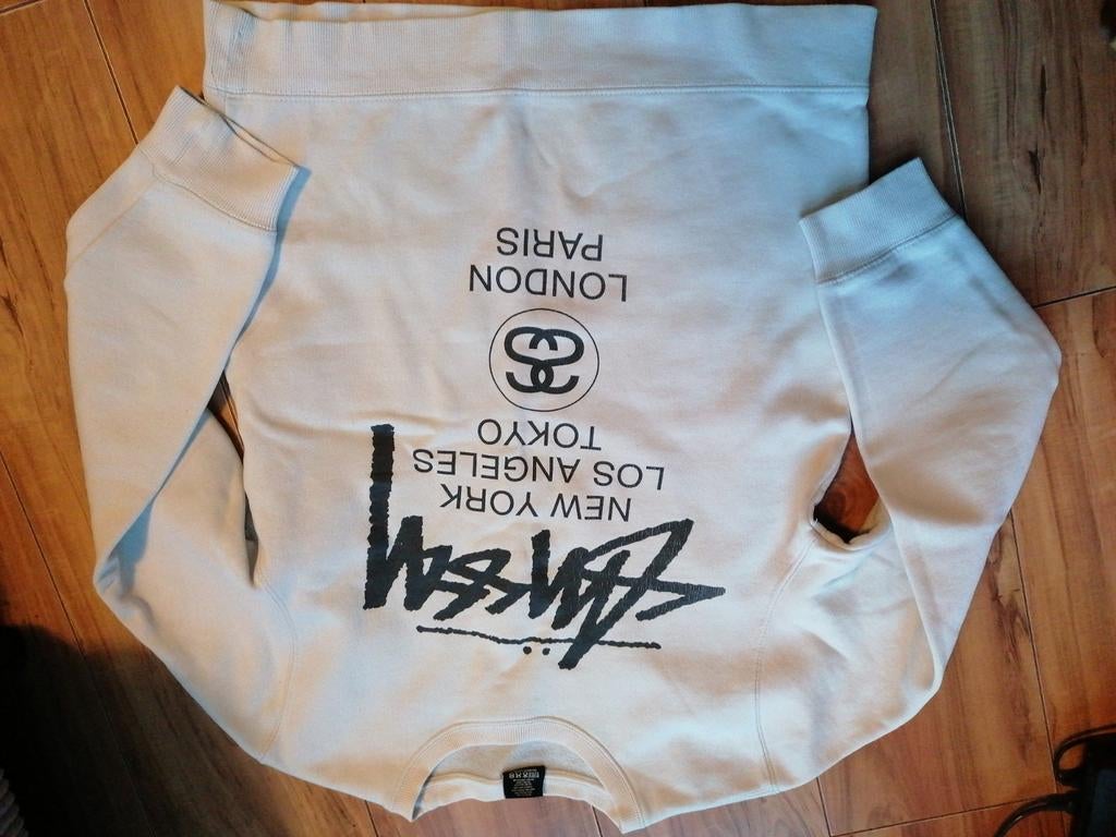Witte Stussy sweater unisex maat S, Ophalen of Verzenden, Zo goed als nieuw, Wit