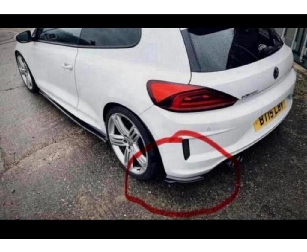 Volkswagen Scirocco R-Line R FL diffuser spats fins zwart, Auto diversen, Tuning en Styling, Ophalen of Verzenden