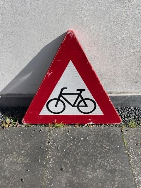 fiets Pas op fietsers bord – J24, Ophalen, Gebruikt