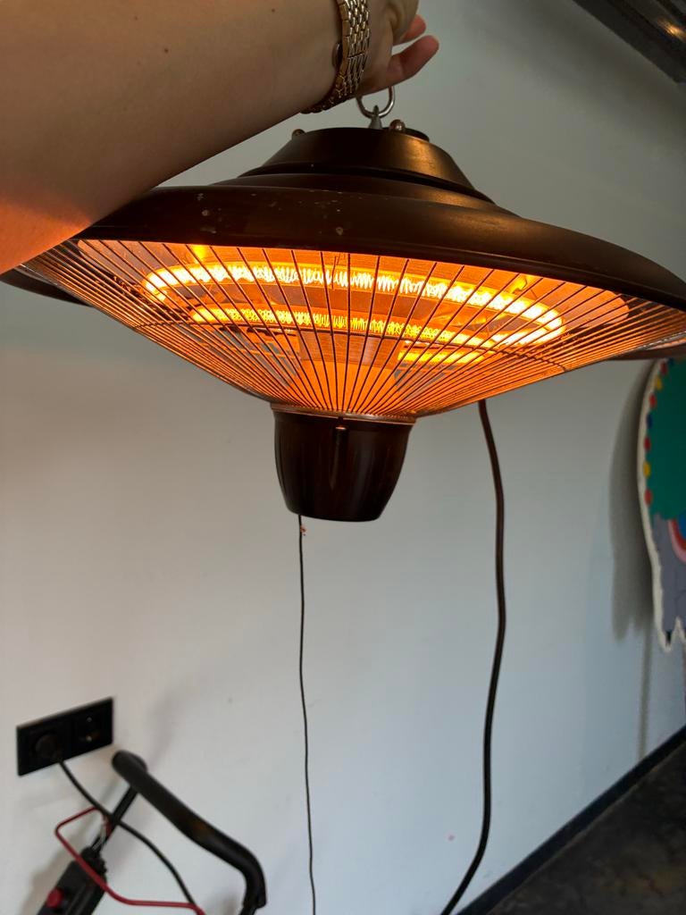 Ronde terrasheater / verwarmer 2000W met 2 standen, Ophalen of Verzenden, Gebruikt, Elektrisch, Plafond