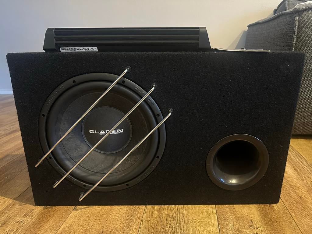 Gladen subwoofer met Kicker DX300.2 versterker, Auto diversen, Ophalen of Verzenden, Gebruikt