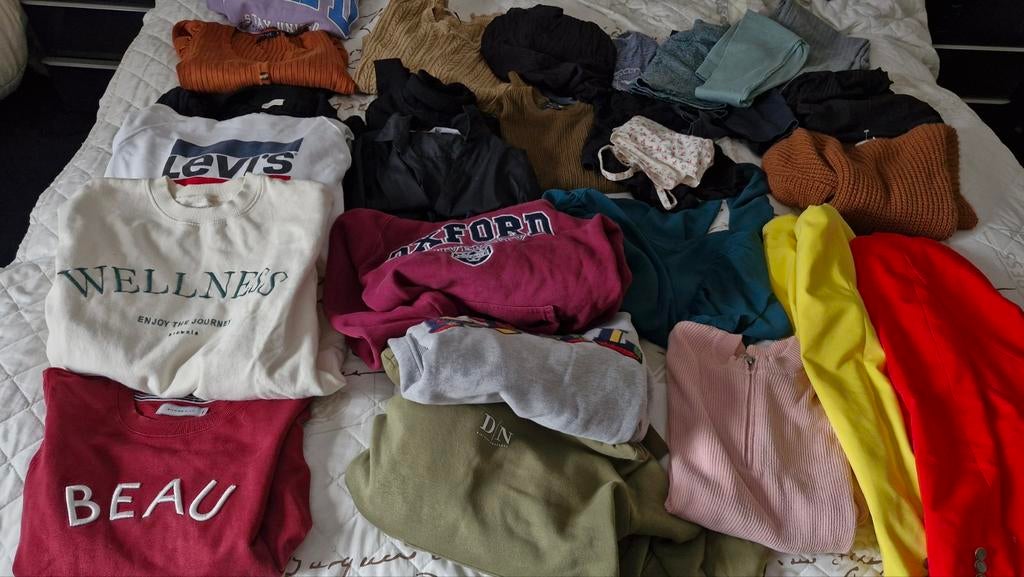 Groot 28-delig kledingpakket dames Xs/s, Ophalen of Verzenden, Gedragen, Maat 34 (XS) of kleiner