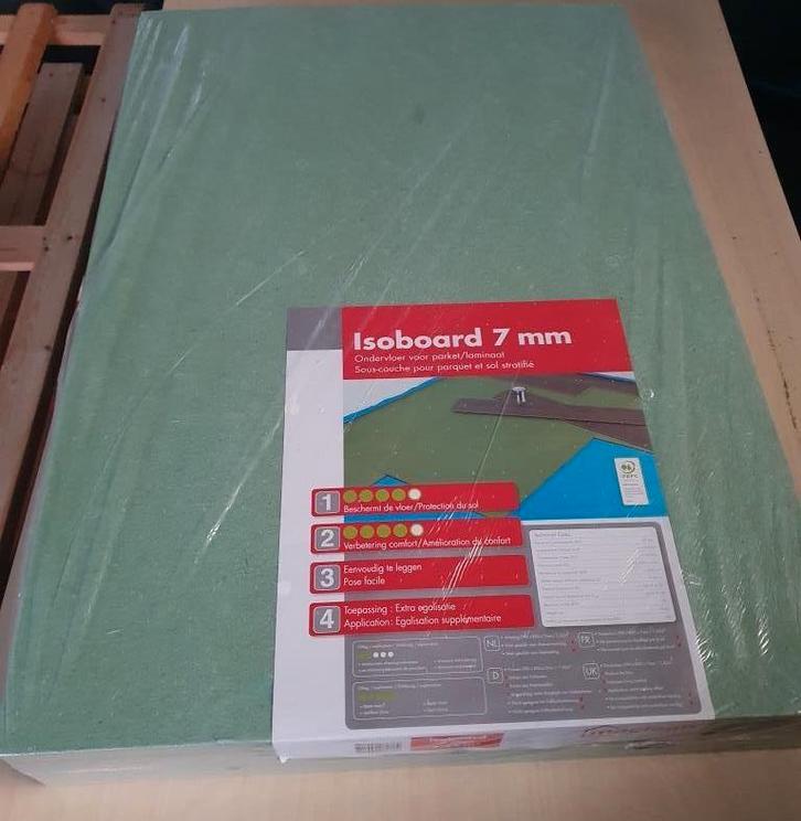 52 m2 groene ondervloerplaten voor laminaat/parket 7 mm dik, Doe-het-zelf en Verbouw, Vloerdelen en Plavuizen, Nieuw, Laminaat