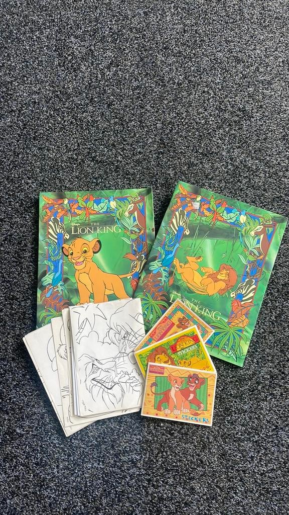Lion king papier stickers kleurplaat, Ophalen of Verzenden, Leeuwenkoning of Jungle Boek, Gebruikt