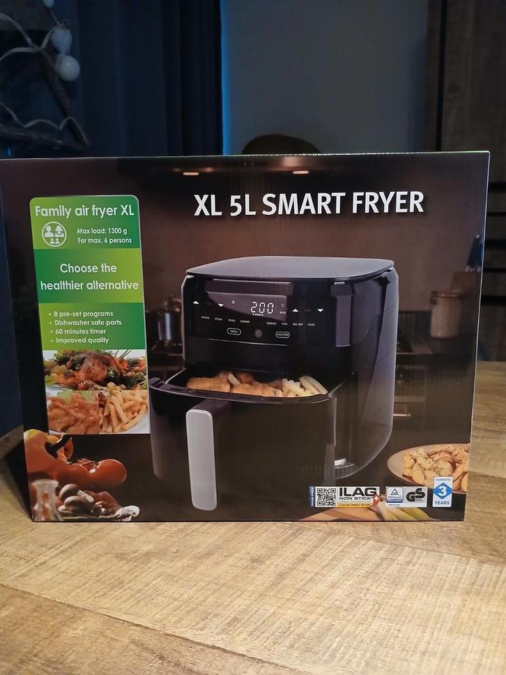 Nieuwe XL 5 liter smart airfryer, Witgoed en Apparatuur, Frituurpannen, Nieuw, 4 liter of meer, Ophalen of Verzenden