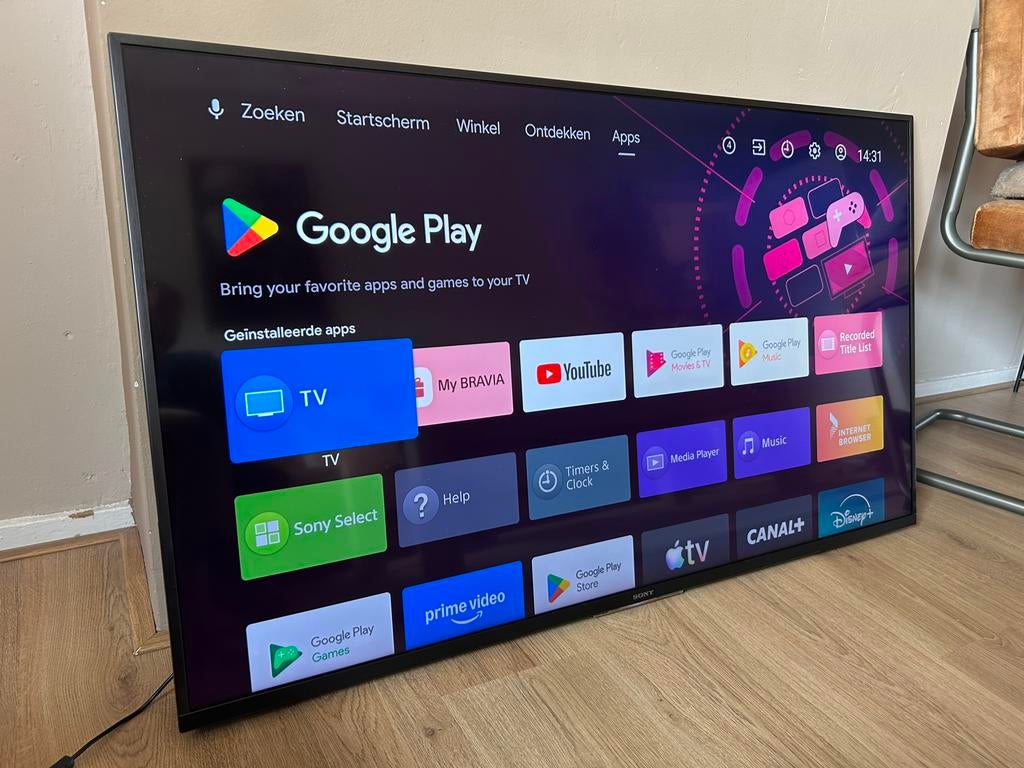 Sony Android Smart TV 49 inch 100hz, Ophalen, Zo goed als nieuw, 100 Hz, Sony