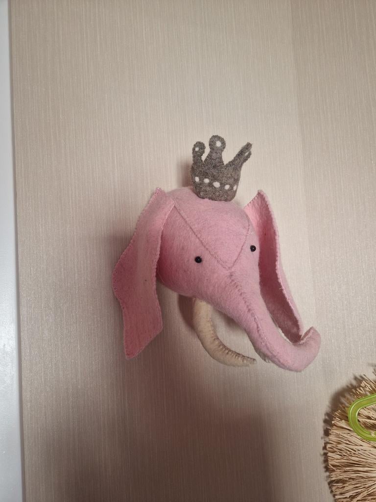 Olifantenkop voor aan de muur op de kinderkamer, Ophalen of Verzenden, Zo goed als nieuw, Wanddecoratie