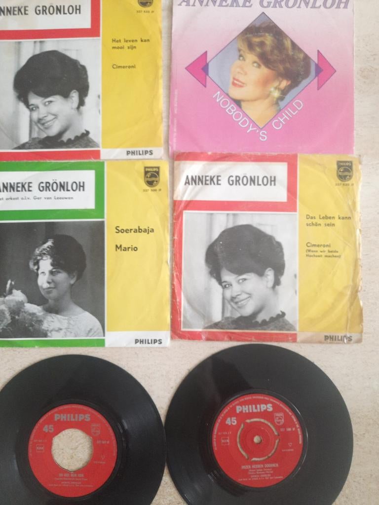 10x vinyl singels van Anneke Gronlow, Cd's en Dvd's, Vinyl | Nederlandstalig, Ophalen of Verzenden, Zo goed als nieuw, Overige formaten
