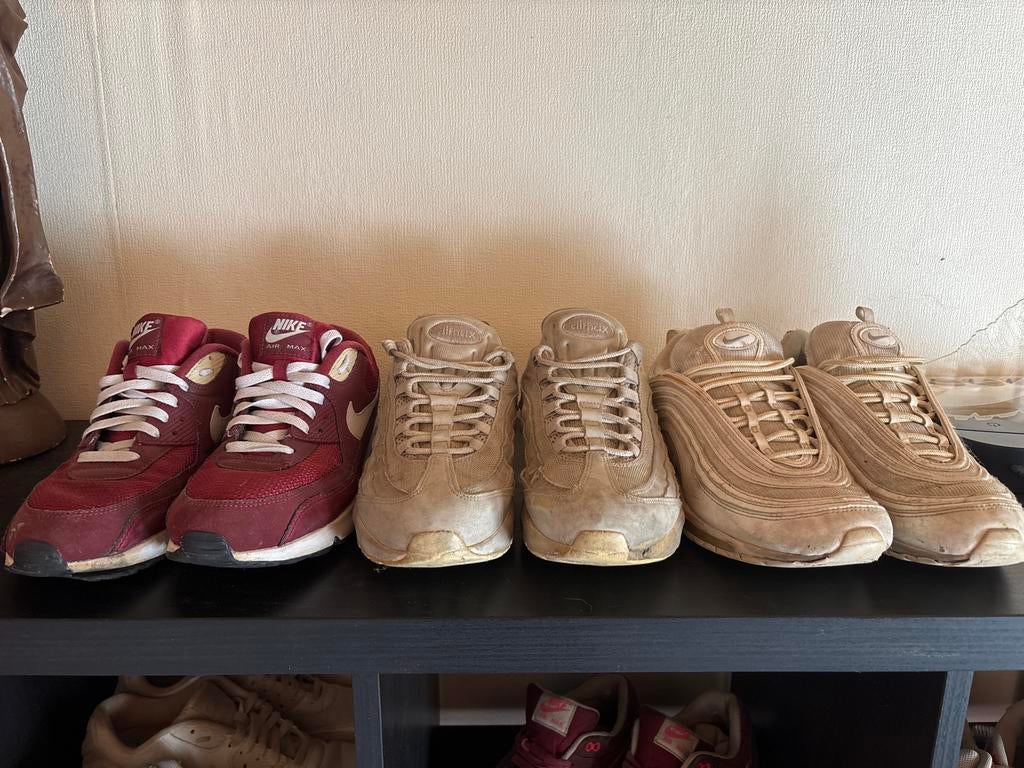 Afgedragen Nike Air Max - Maat 44 & 44.5 - Voor verzamelaar, Ophalen of Verzenden, Gedragen, Overige kleuren