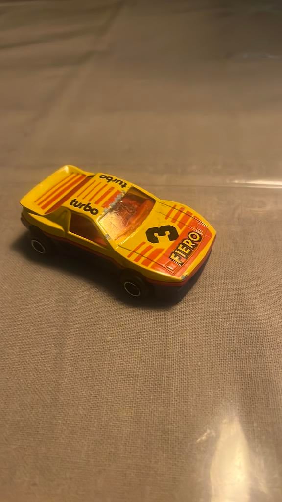 Majorette #206 Pontiac Fiero Yellow/Red/Blue Sports Car, Ophalen of Verzenden, Zo goed als nieuw, Auto