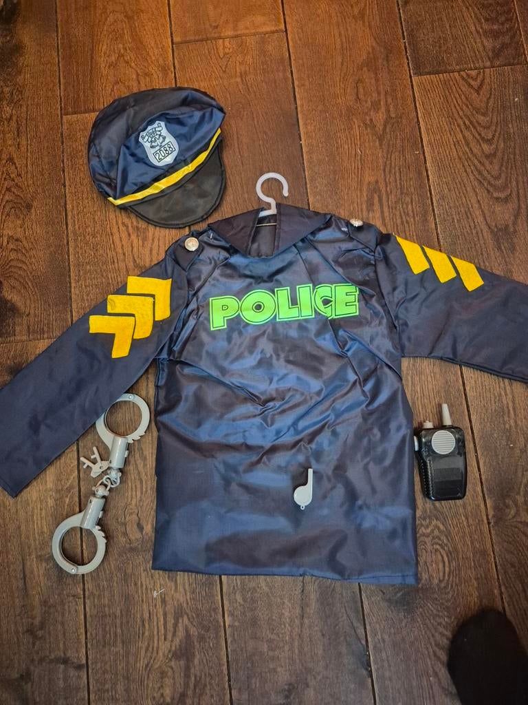 Leuke politiepak verkleedkleding met accessoires, Jongen of Meisje, Nieuw, Ophalen of Verzenden, .