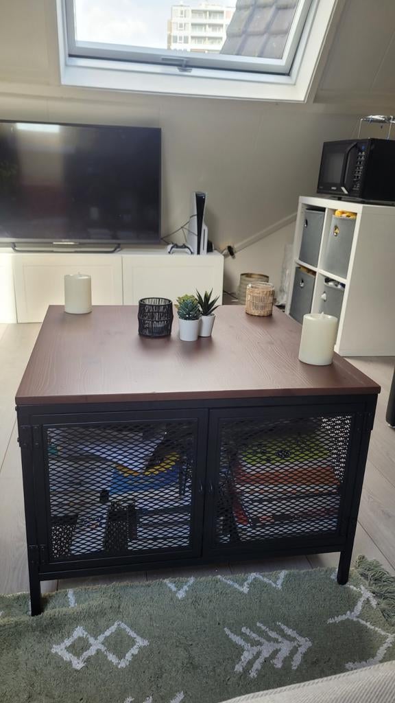 Salontafel met opbergruimte, Huis en Inrichting, Tafels | Salontafels, Zo goed als nieuw, Minder dan 50 cm, 50 tot 100 cm, 50 tot 100 cm