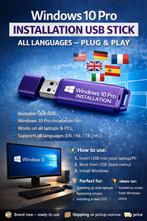 Windows 10 Pro Installation USB Stick – All Languages – Plug, Computers en Software, Besturingssoftware, Ophalen of Verzenden