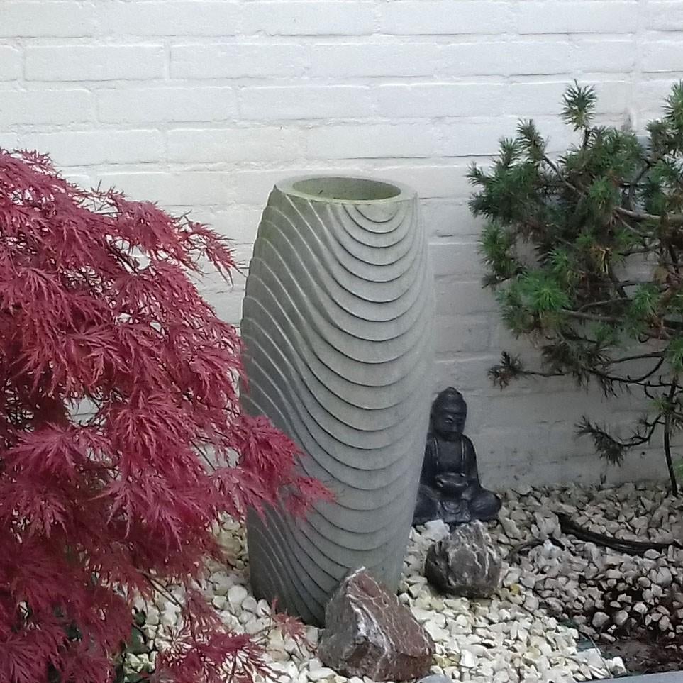 WATERORNAMENT lichtgewicht kunststof in steen-look 10 EURO!, Ophalen, Gebruikt, Kunststof, Waterornament