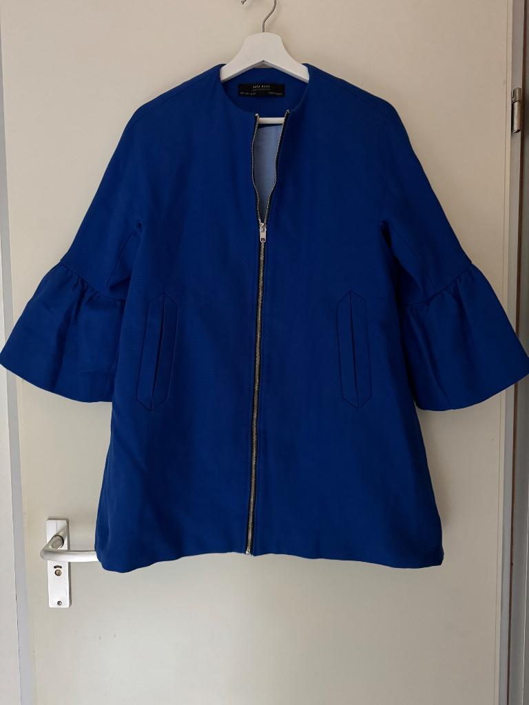 Zara jas, Kleding | Dames, Jassen | Zomer, Blauw, Zara, Ophalen of Verzenden, Zo goed als nieuw