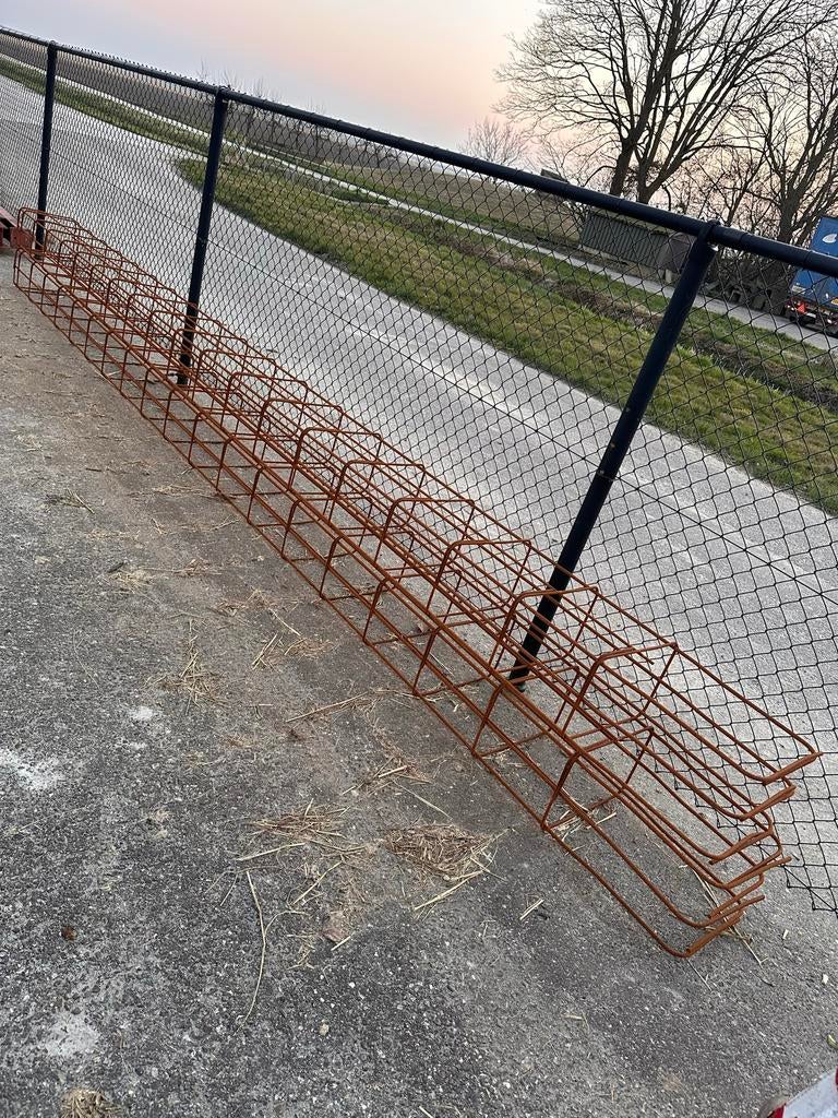 2x Wapeningskorf bajonet Ø10mm - 6000x280x380mm, Ophalen of Verzenden, Gebruikt, 250 mm of meer, Overige typen