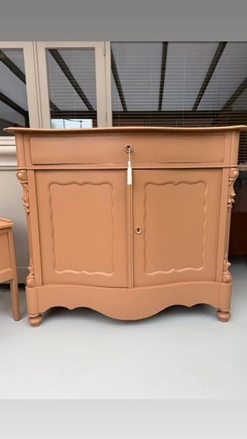 Geschilderde antieke kast, Ophalen of Verzenden