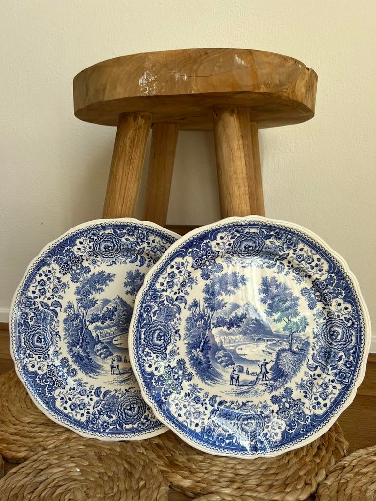 vintage borden | Burgenland Blau serie | Villeroy & Boch, Ophalen of Verzenden