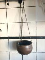 Oude koperen plantenpot / hangpot voor hangplant., Ophalen of Verzenden, Koper